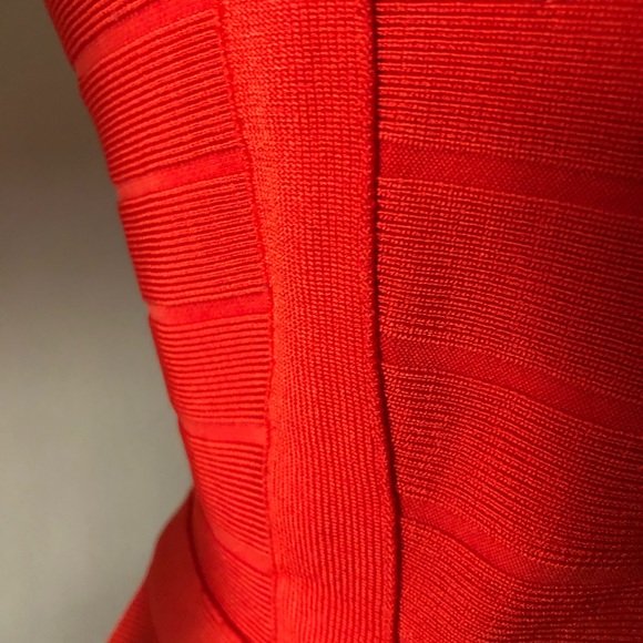 GUESS by Marciano Red One Shoulder Flare Dress - Picture 6 of 8